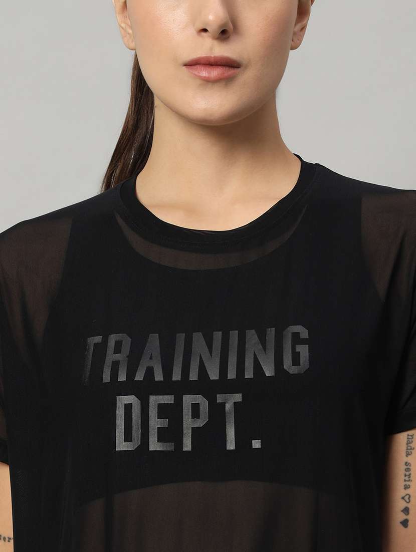 women typography printed relaxed fit dri-fit t-shirt - 21763224 -  Standard Image - 6