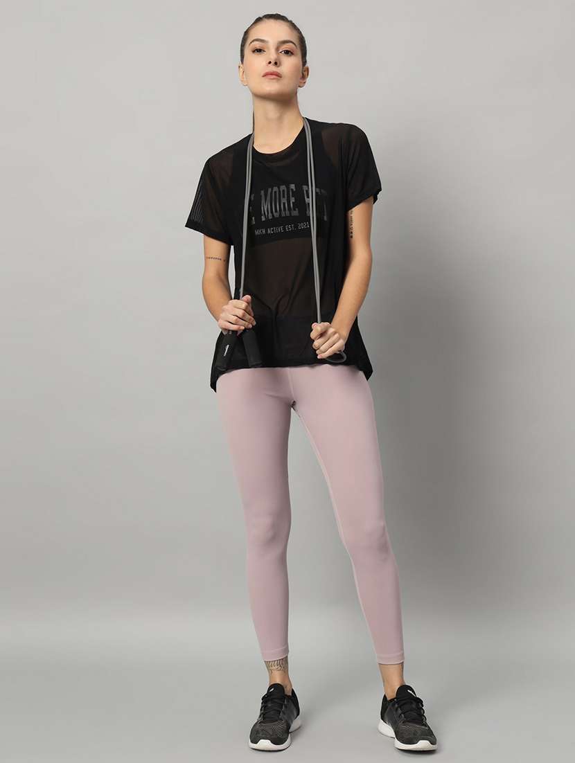 women typography printed relaxed fit dri-fit t-shirt - 21763228 -  Standard Image - 4