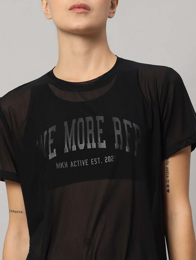 women typography printed relaxed fit dri-fit t-shirt - 21763228 -  Standard Image - 6
