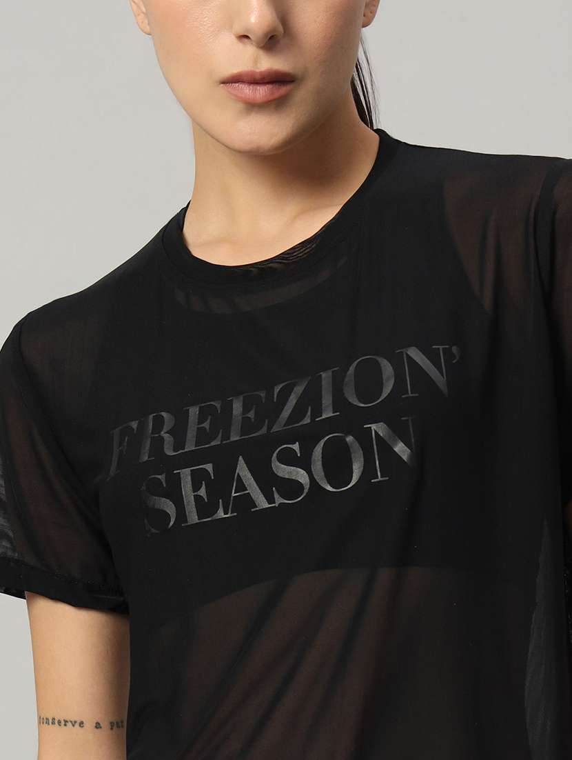 women typography printed relaxed fit dri-fit t-shirt - 21763231 - Standard Image - 6