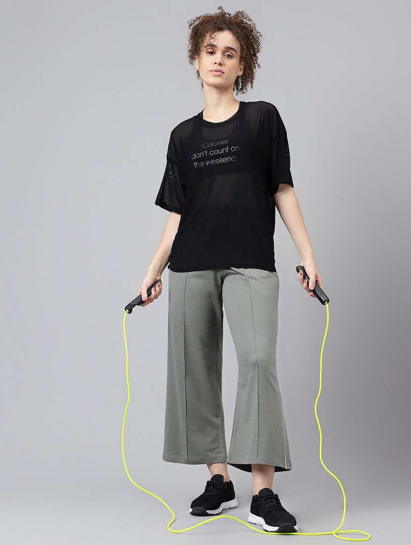 women typography printed relaxed fit dri-fit t-shirt - 21763239 -  Standard Image - 4