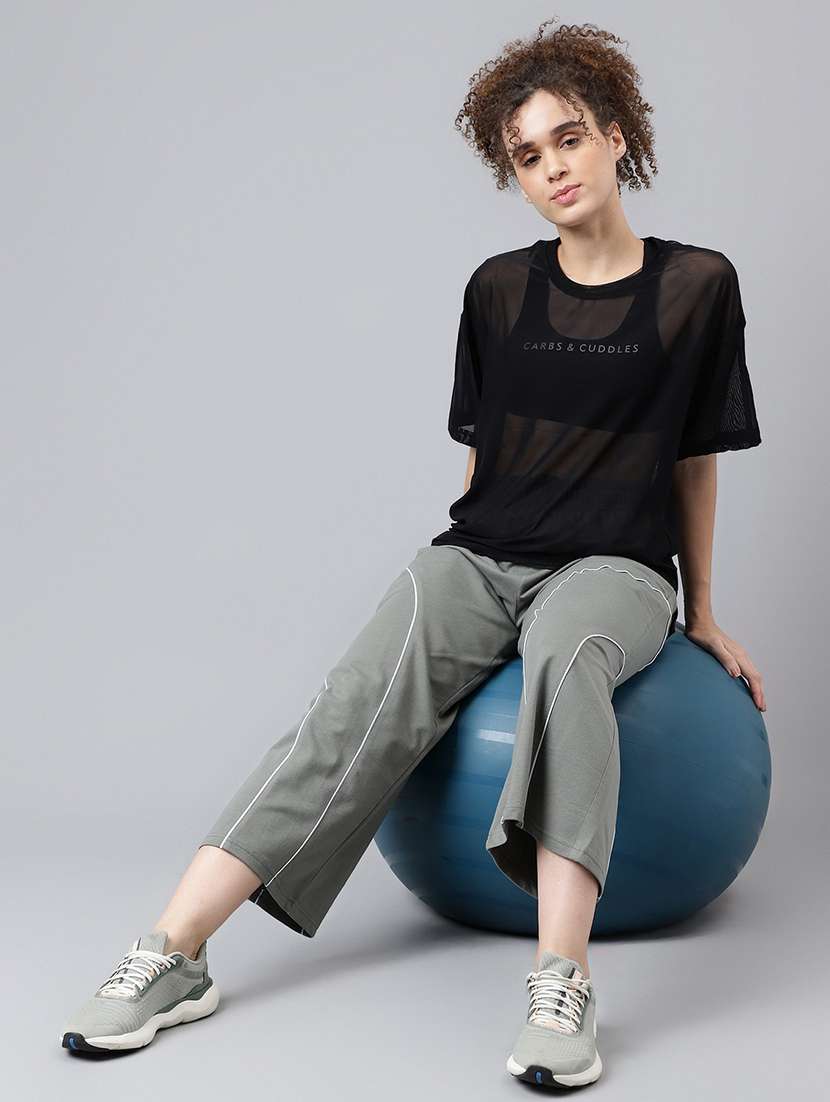 women typography printed relaxed fit dri-fit t-shirt - 21763245 -  Standard Image - 4