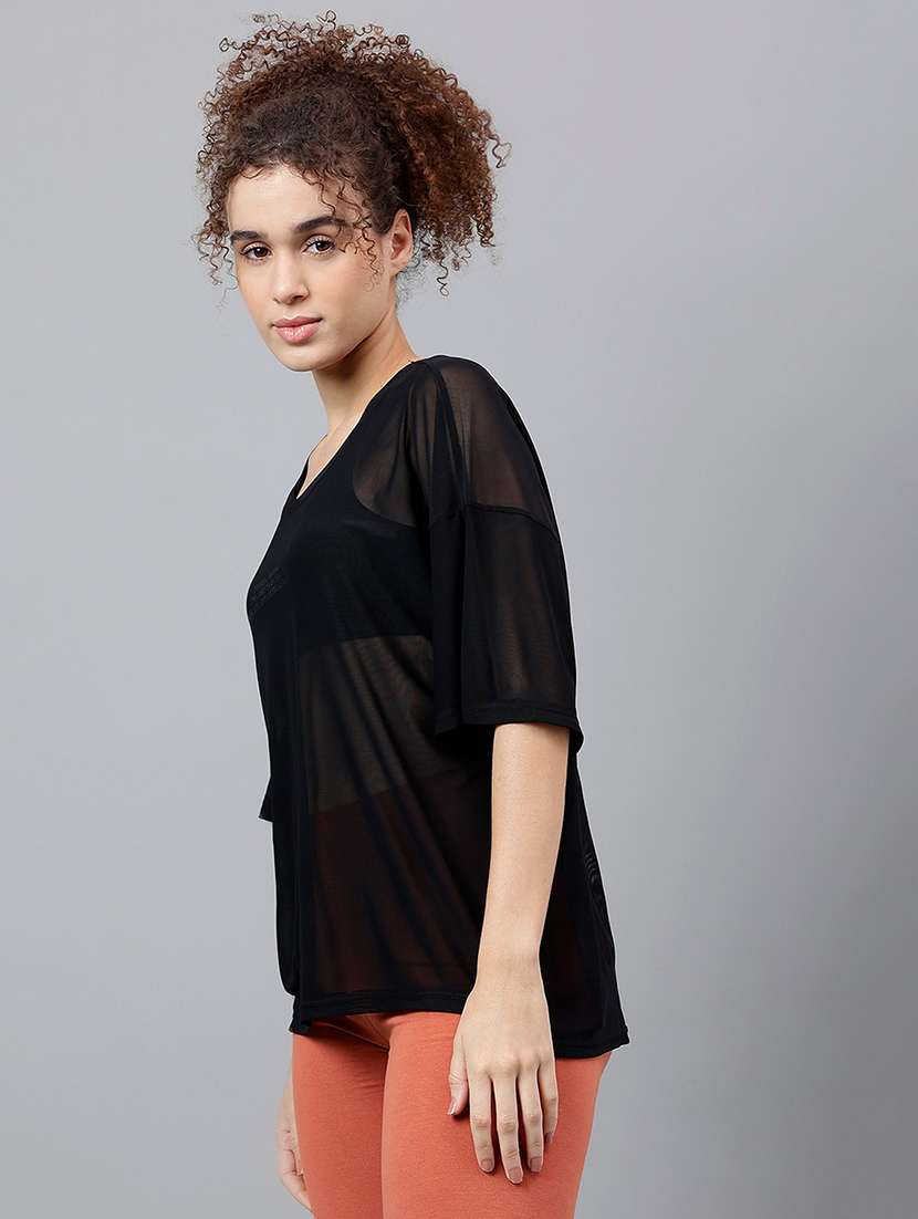 women typography printed relaxed fit dri-fit t-shirt - 21763250 -  Standard Image - 1