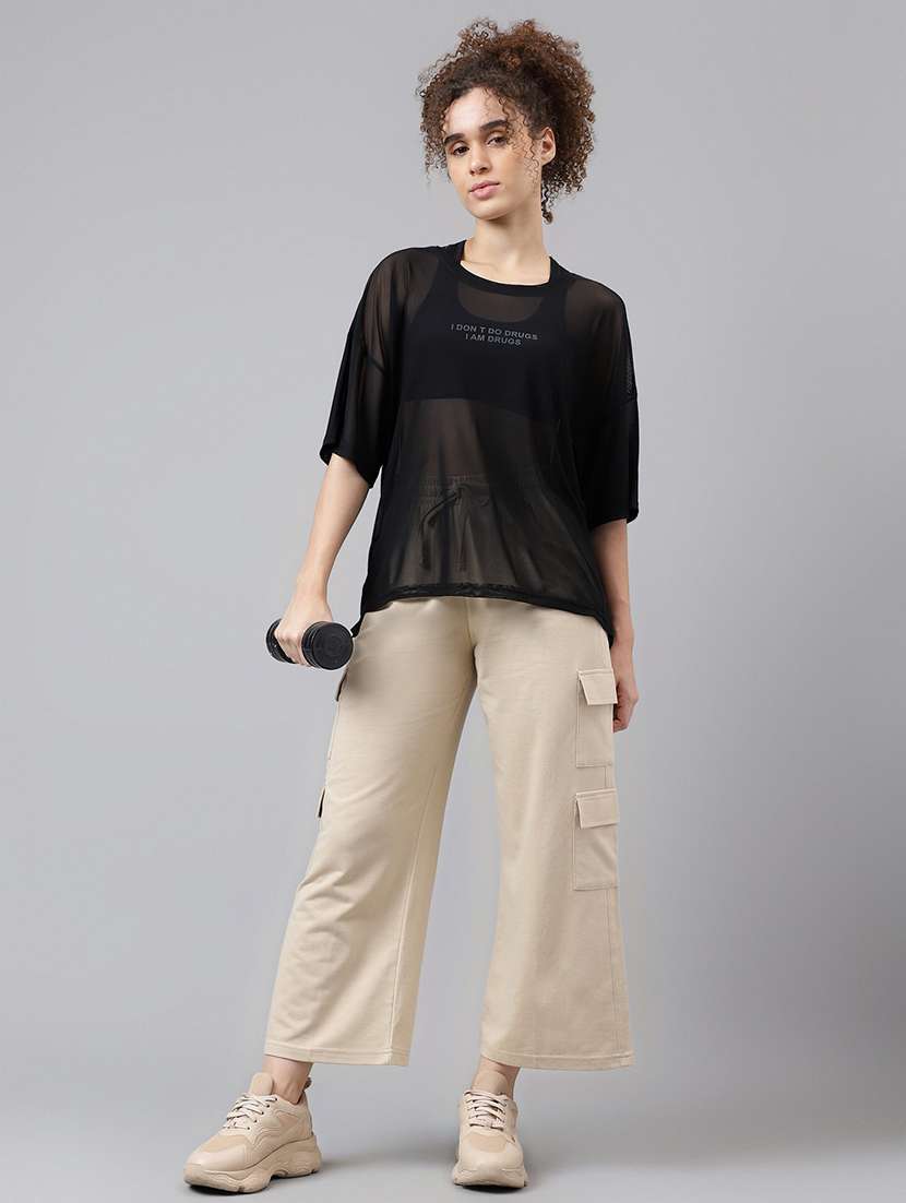 women typography printed relaxed fit dri-fit t-shirt - 21763253 -  Standard Image - 4