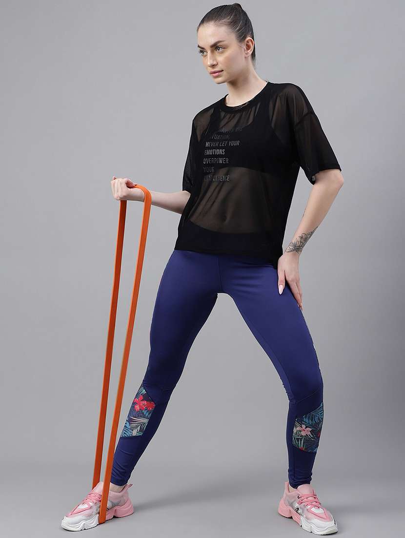 women typography printed relaxed fit dri-fit t-shirt - 21763259 -  Standard Image - 4