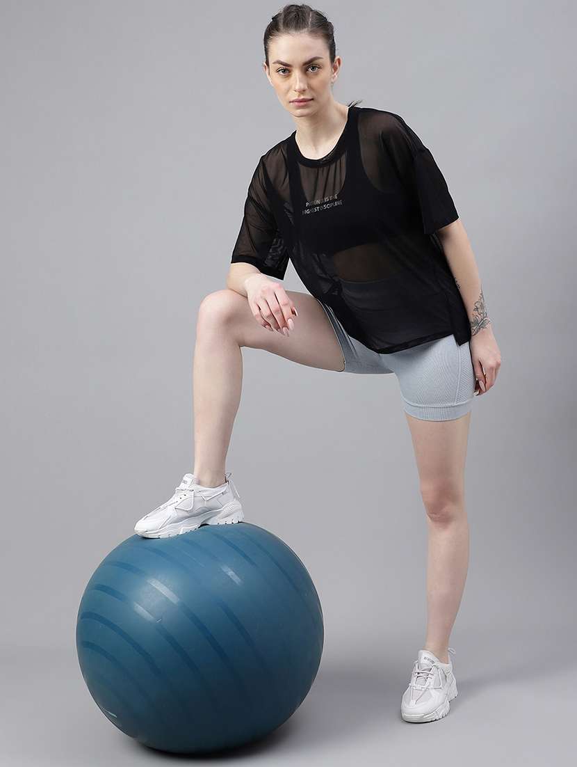 women typography printed relaxed fit dri-fit t-shirt - 21763262 -  Standard Image - 4