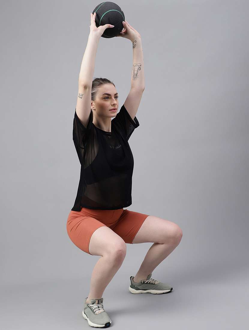 women typography printed relaxed fit dri-fit t-shirt - 21763264 -  Standard Image - 4