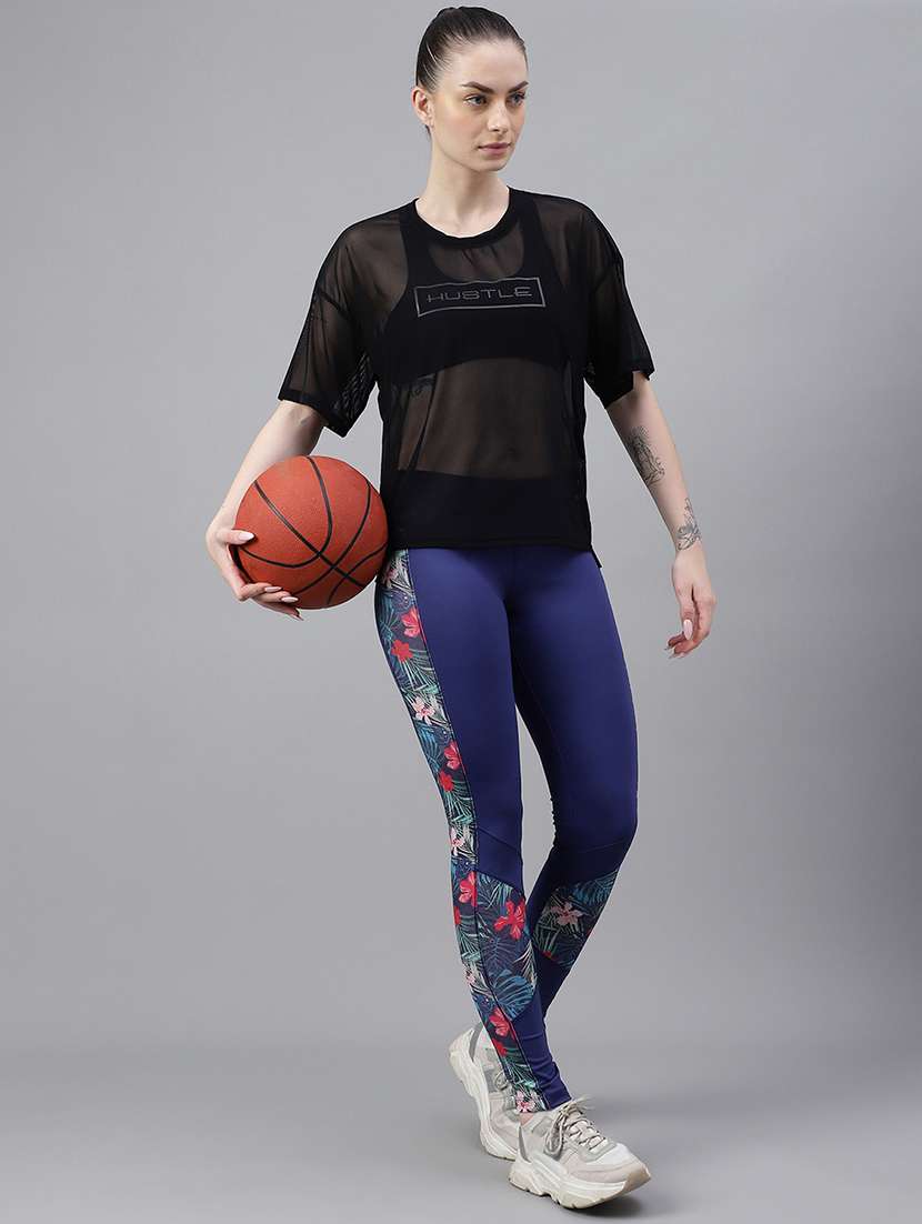 women typography printed relaxed fit dri-fit t-shirt - 21763265 -  Standard Image - 4