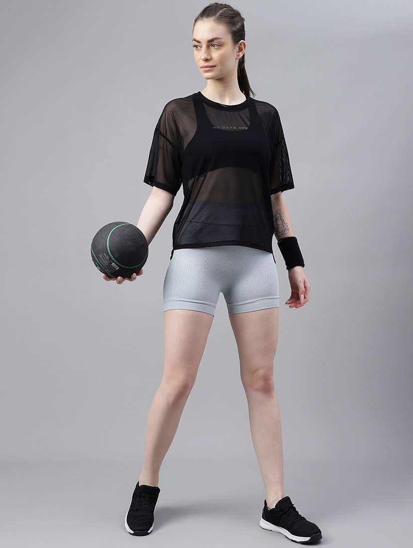 women typography printed relaxed fit dri-fit t-shirt - 21763267 -  Standard Image - 4