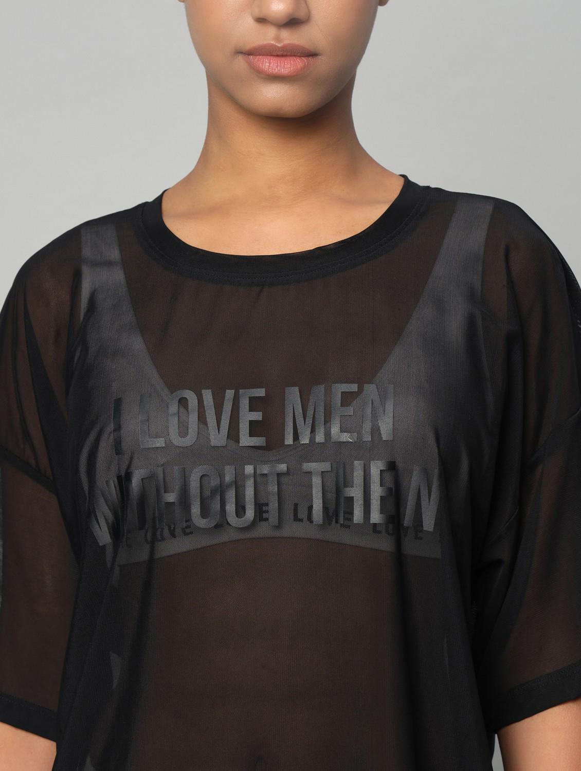women printed relaxed fit mesh sports t-shirt - 21763280 - Standard Image - 6