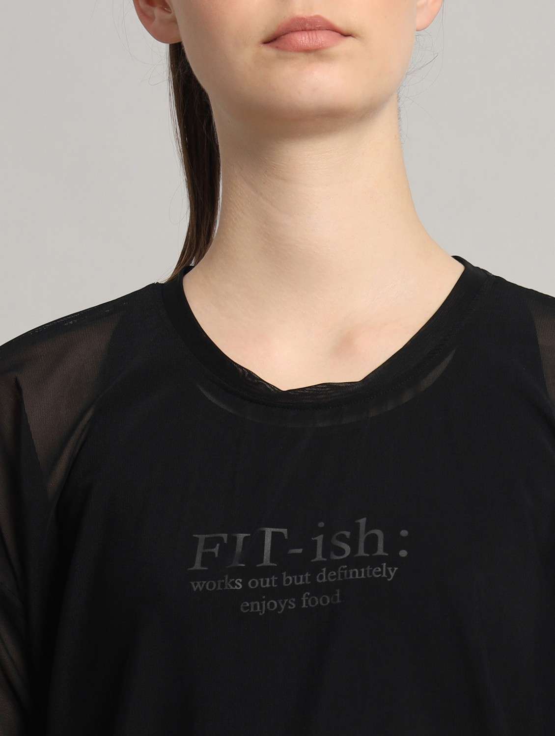 women printed relaxed fit mesh sports t-shirt - 21763299 -  Standard Image - 6