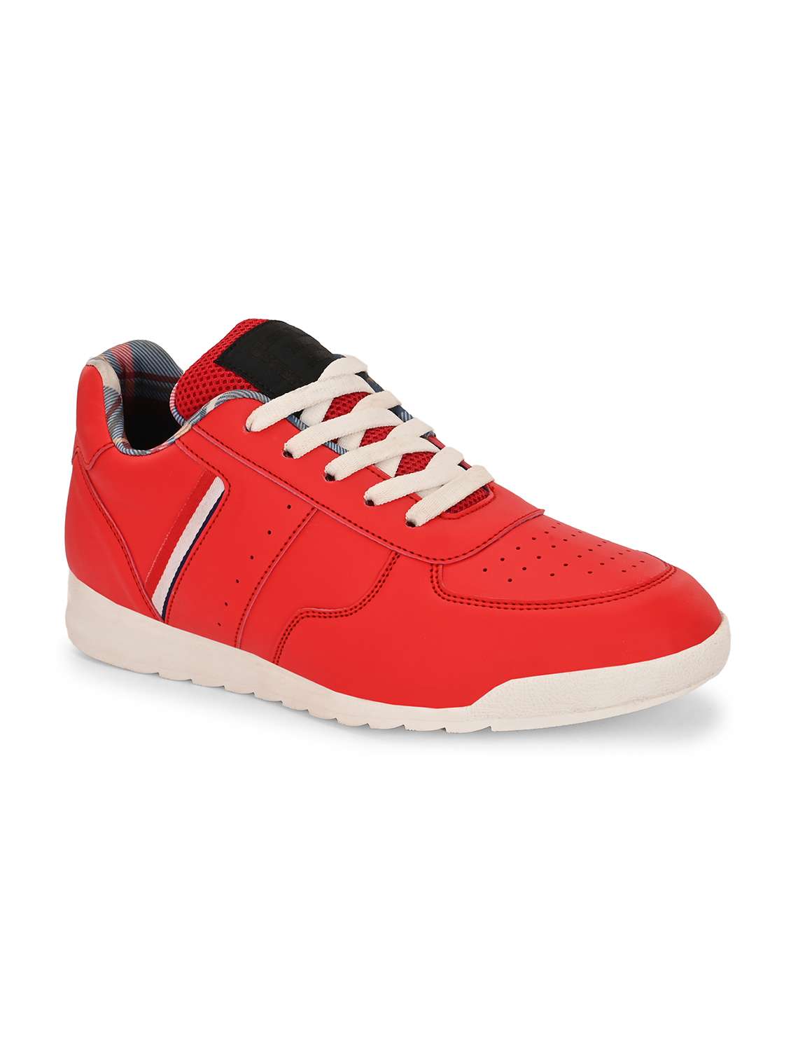 men red lace up sneaker - 21763307 -  Standard Image - 1