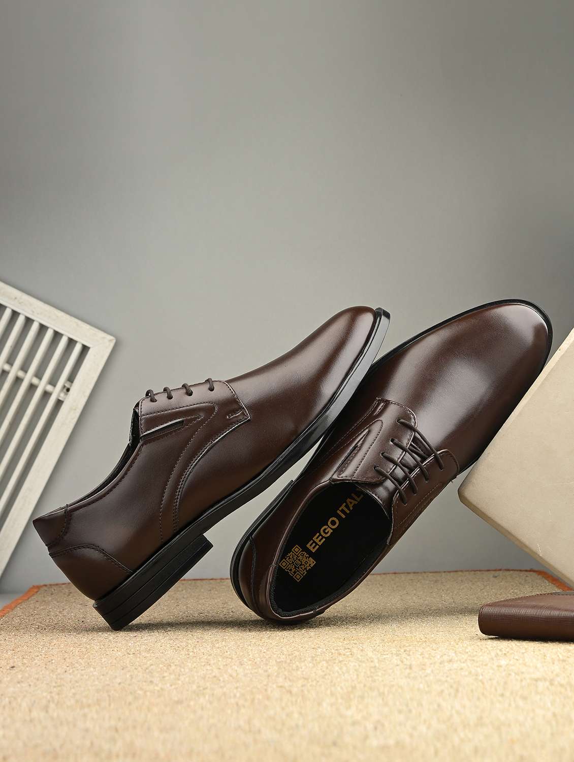 men brown lace-up derby - 21763310 - Zoom Image - 0