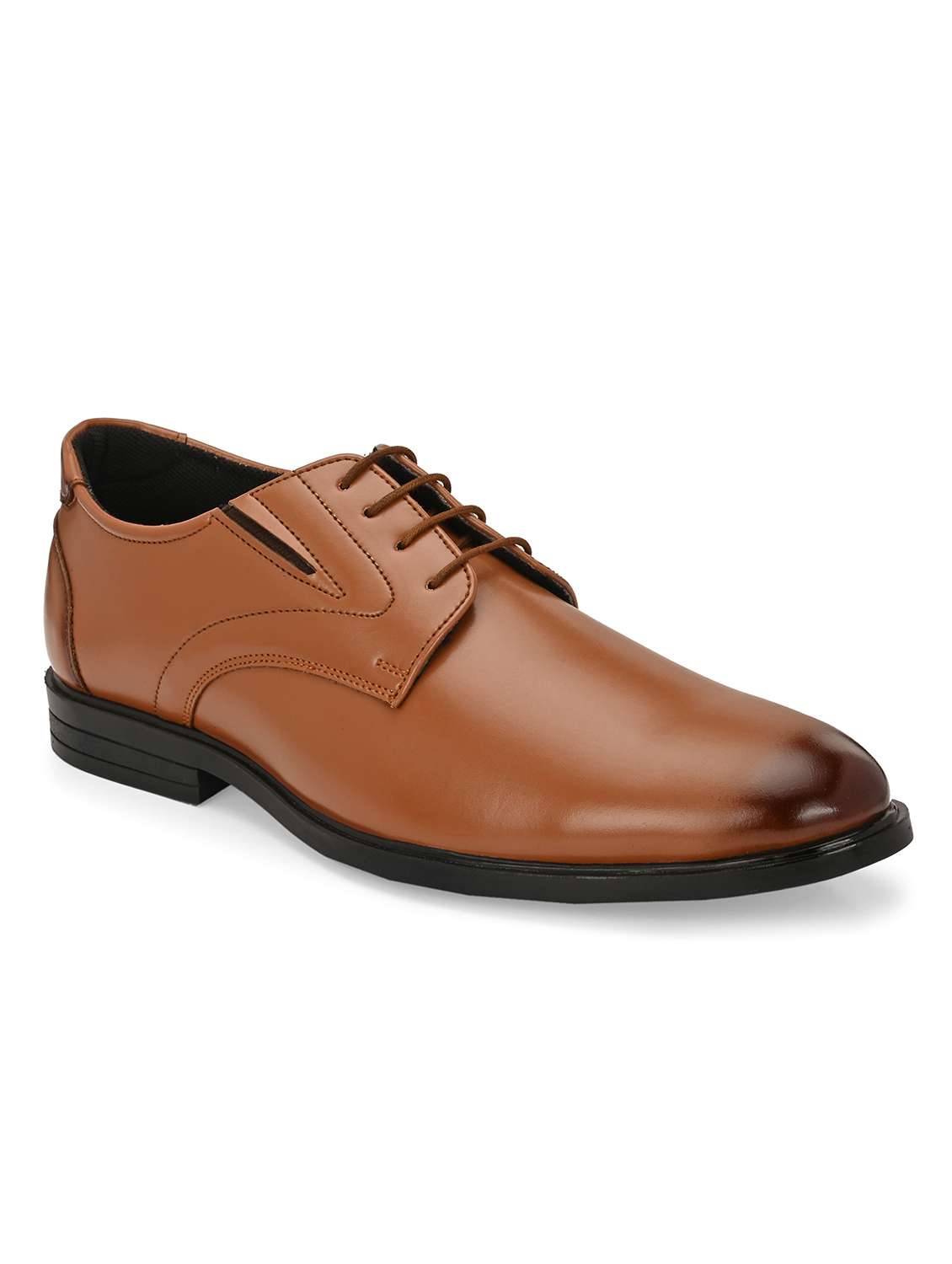 men tan lace-up derby - 21763311 -  Standard Image - 1