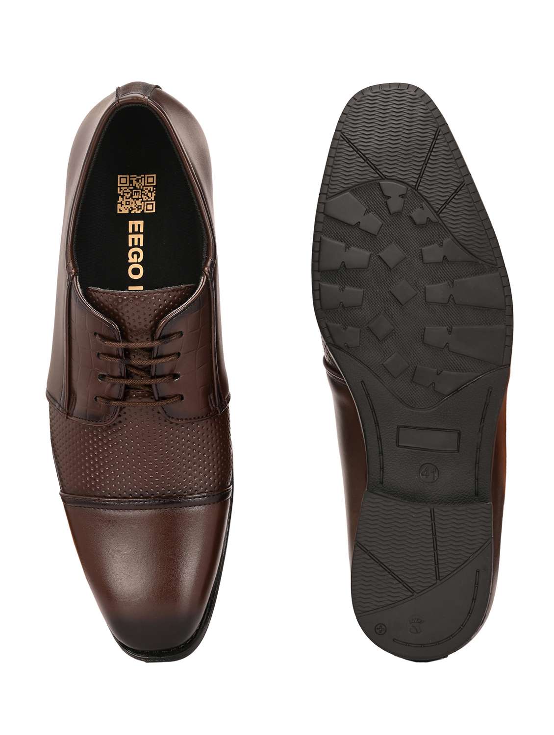 men brown lace-up derby - 21763313 - Standard Image - 4