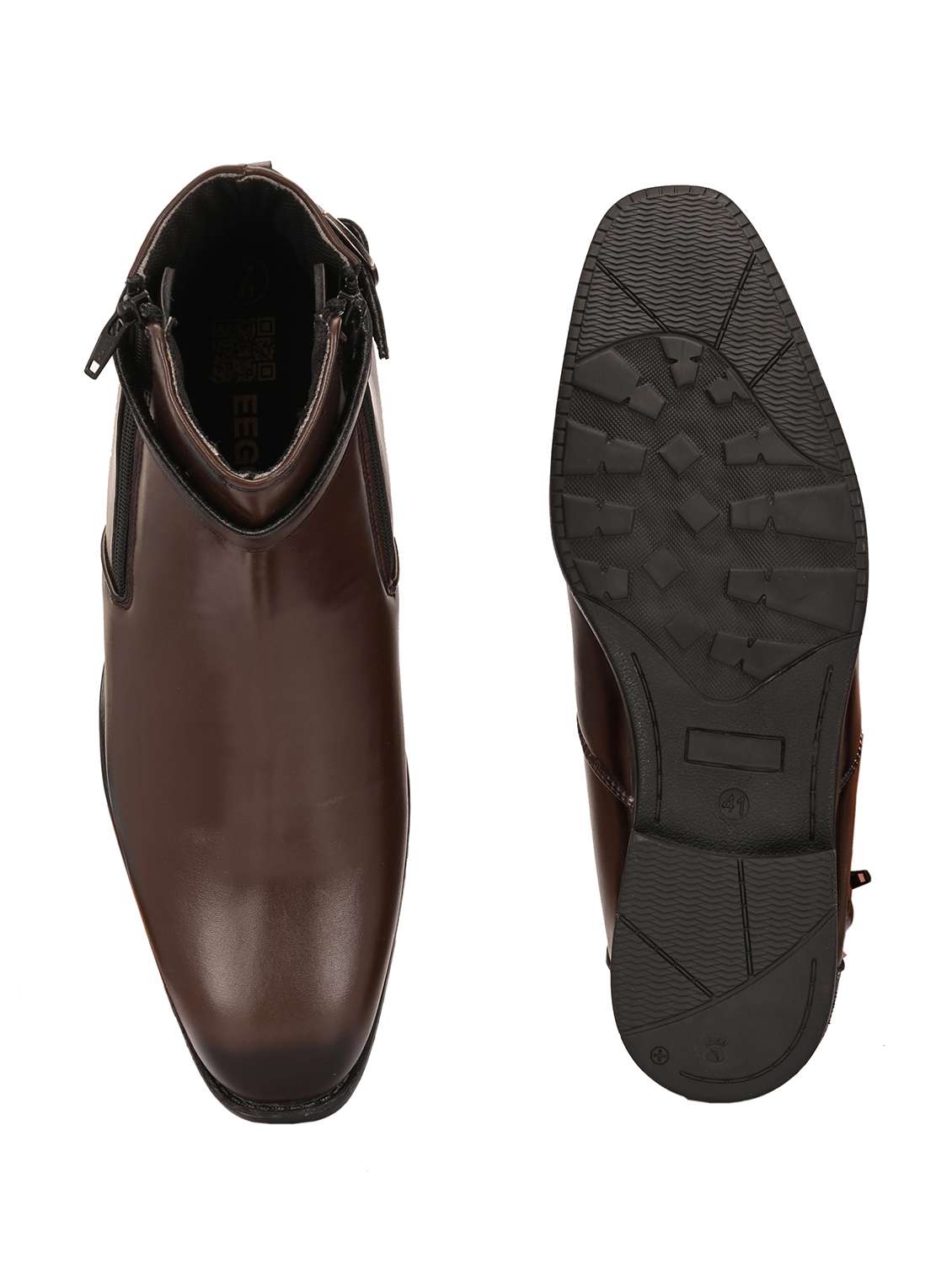 men brown high tops boot - 21763317 - Standard Image - 4