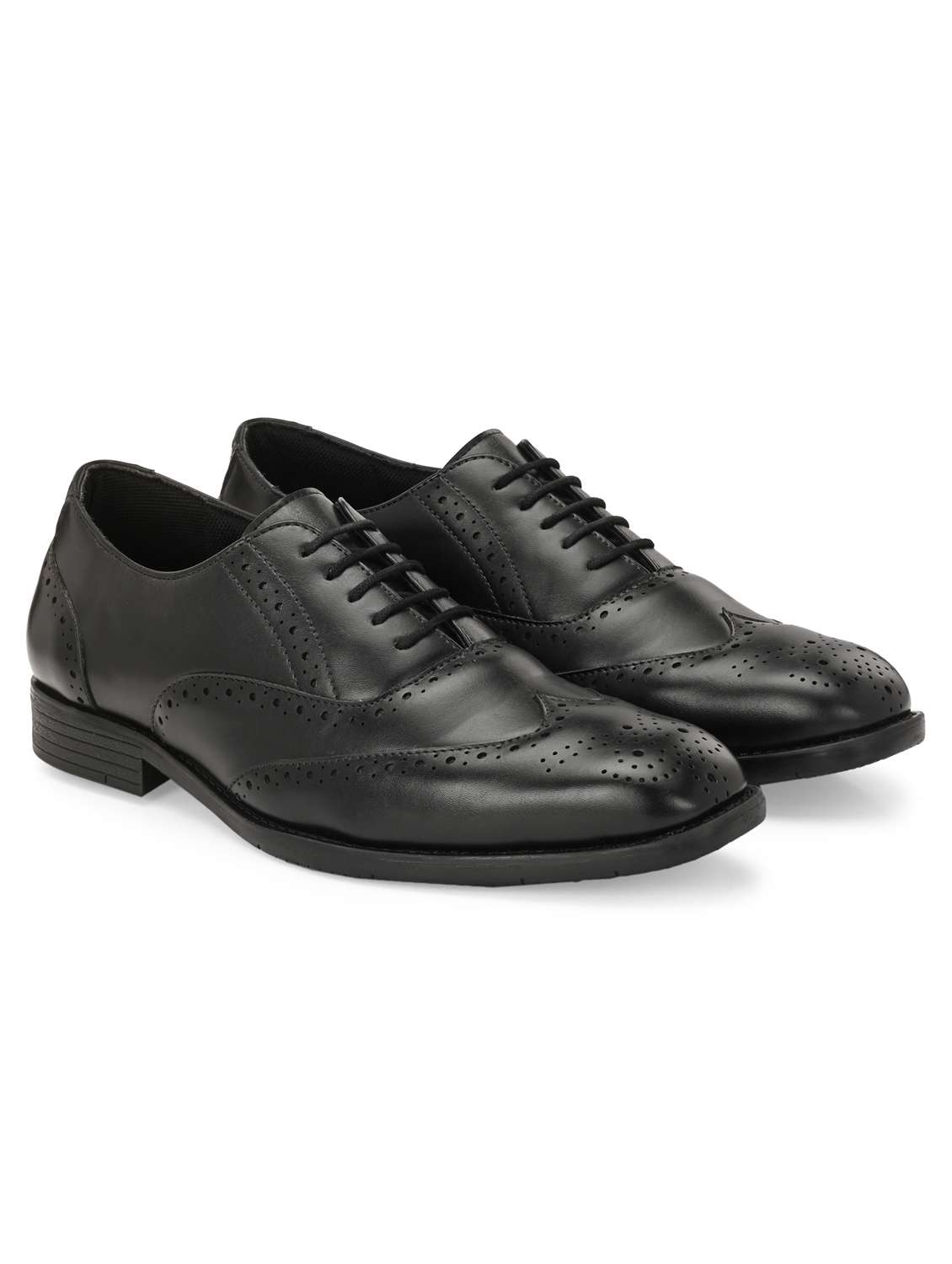 men black lace-up brouge - 21763321 -  Standard Image - 1