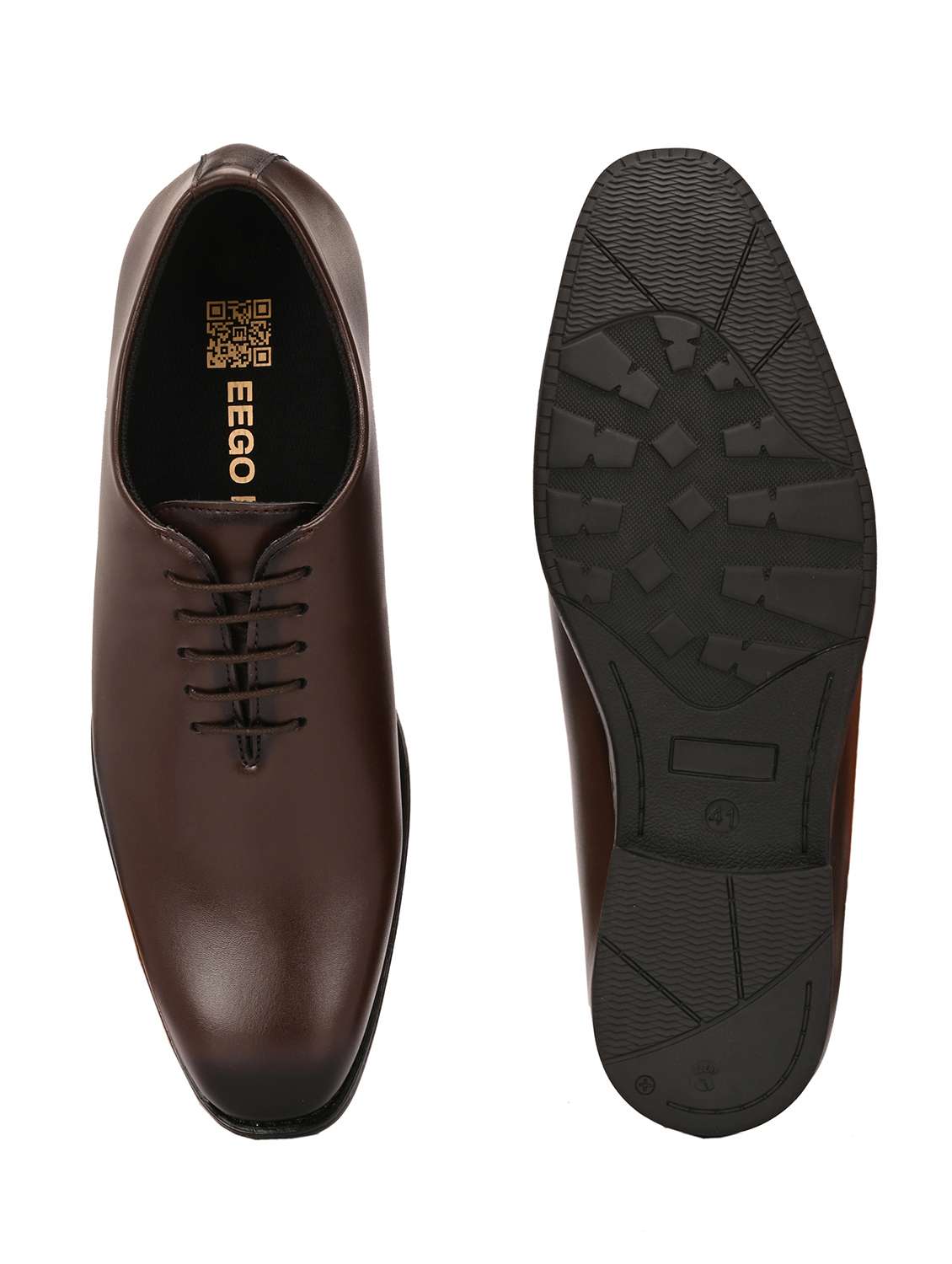 men brown lace-up oxford - 21763323 - Standard Image - 4