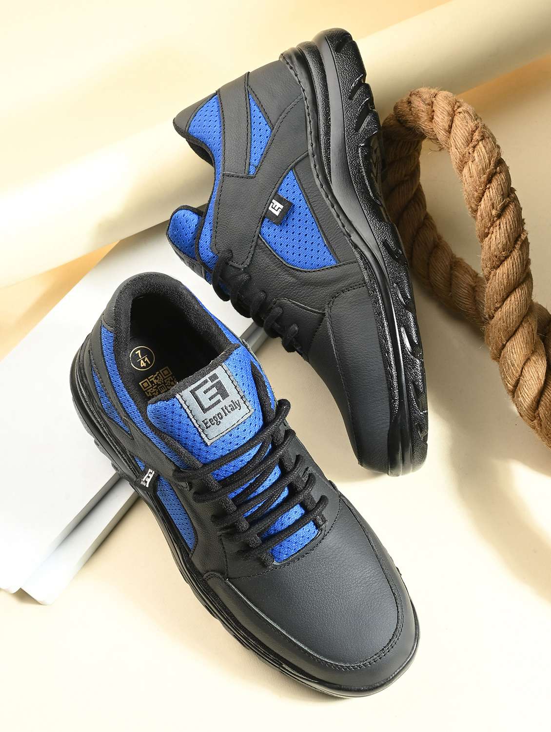 men black lace up casual shoe - 21763337 - Zoom Image - 0