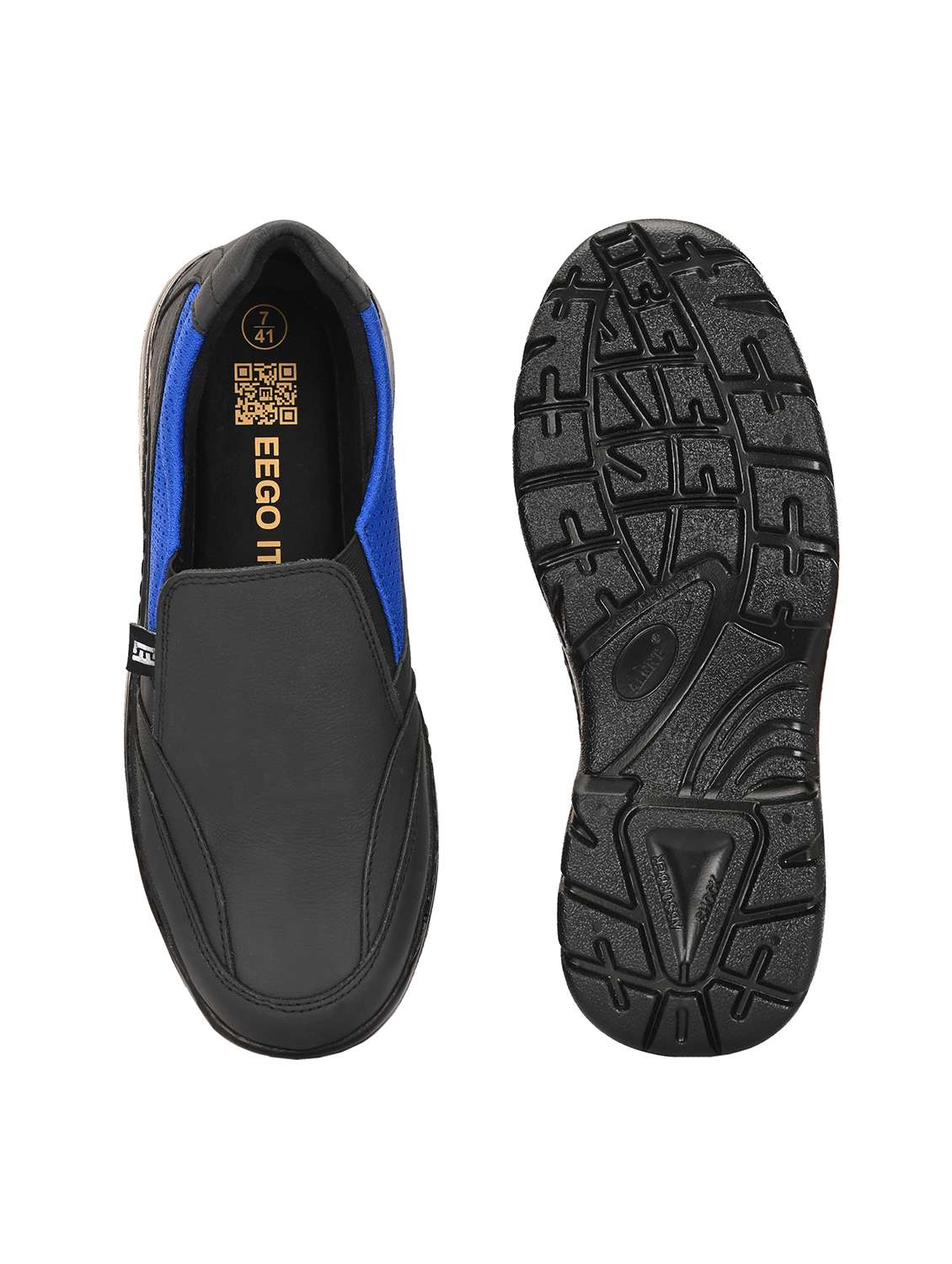 men black slip on casual shoes - 21763345 -  Standard Image - 4