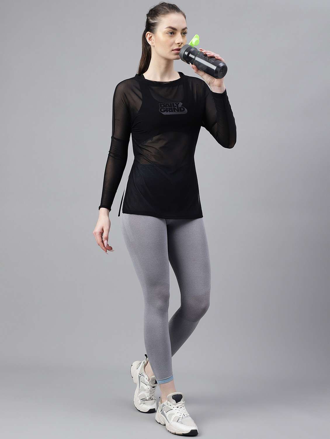 women black typographic long sleeve t-shirt - 21763356 - Standard Image - 4
