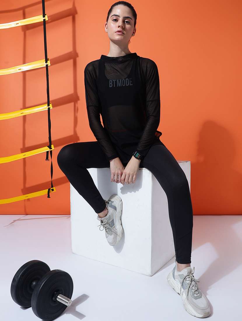 women printed see through sports t-shirt - 21763365 -  Standard Image - 4