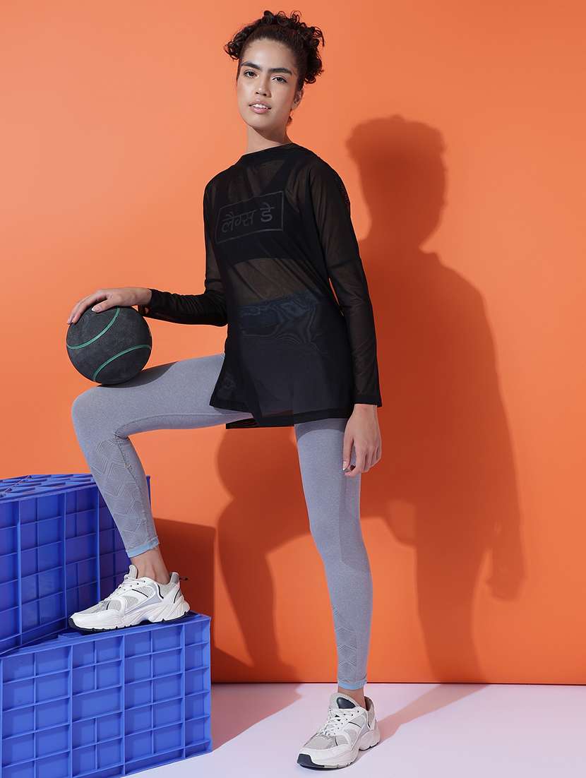 Women Printed See Through Sports T-shirt - 21763366 -  Standard Image - 4