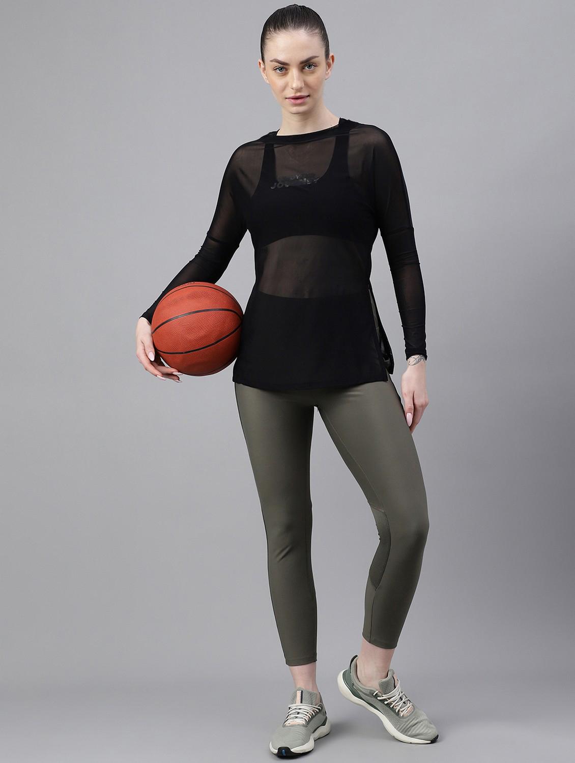 women printed long sleeves mesh sports t-shirt - 21763369 - Standard Image - 4