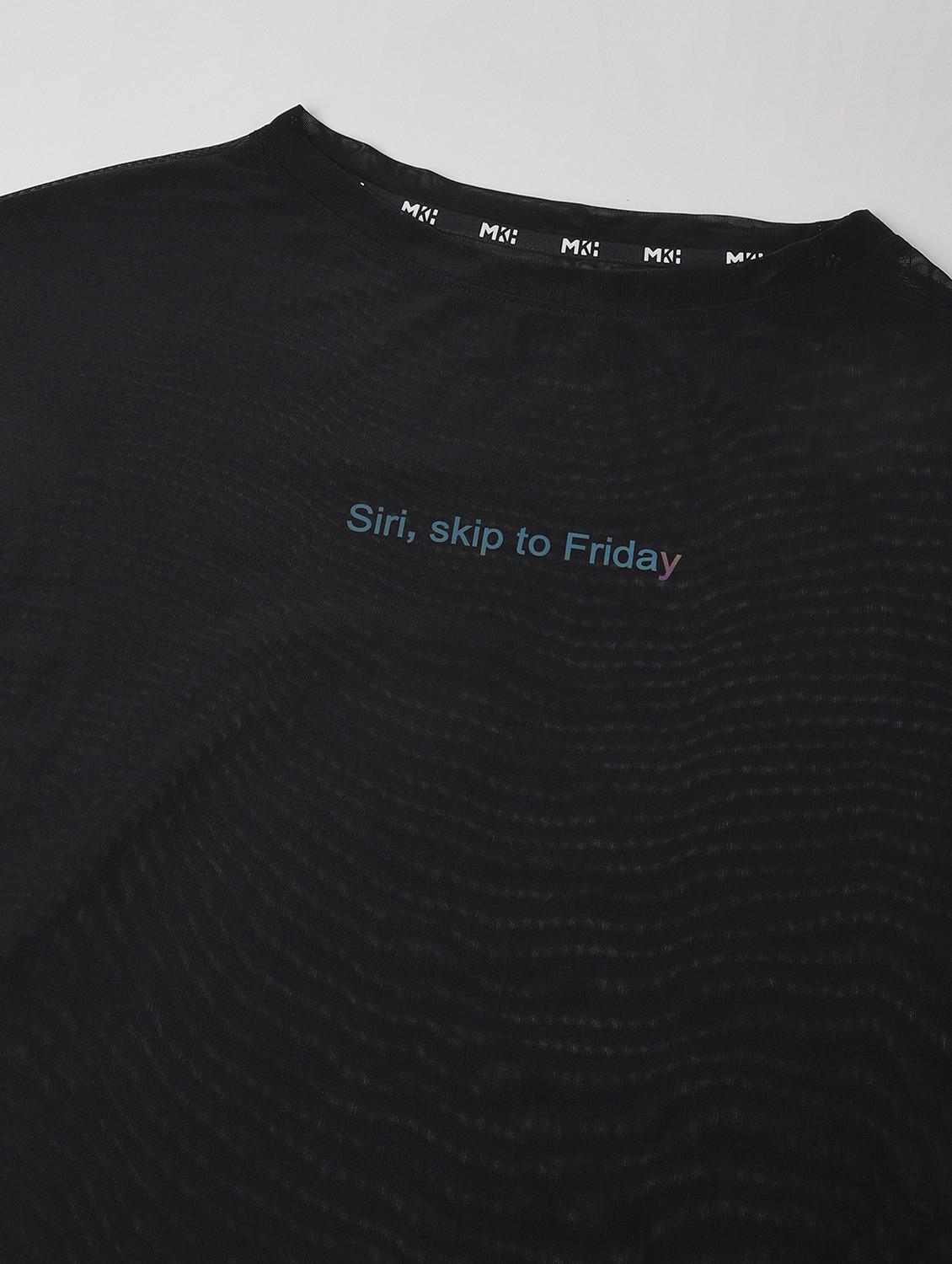 women black typographic long sleeve t-shirt - 21763371 - Standard Image - 6