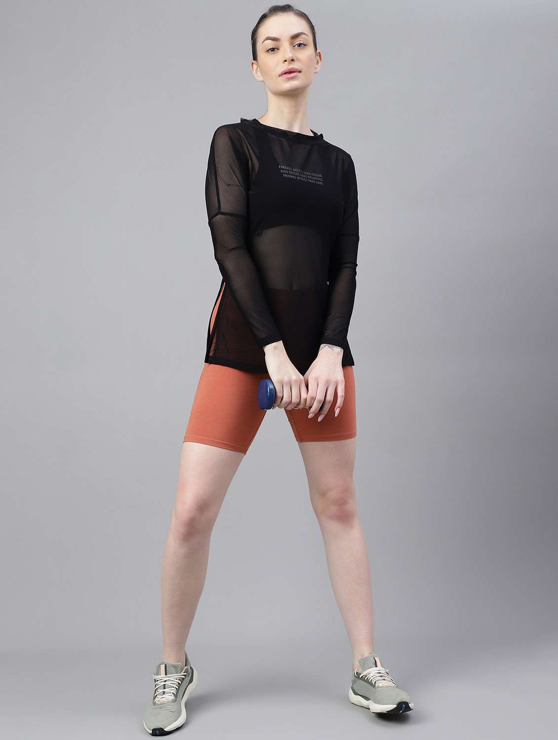 women black typographic long sleeve t-shirt - 21763375 -  Standard Image - 4