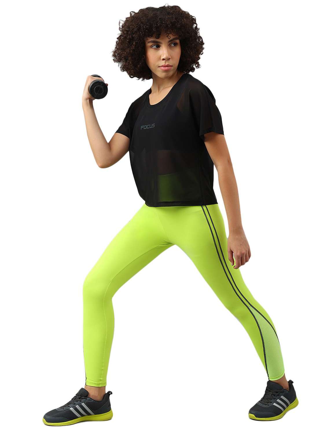 women black typographic round neck sport t-shirt - 21763377 -  Standard Image - 4