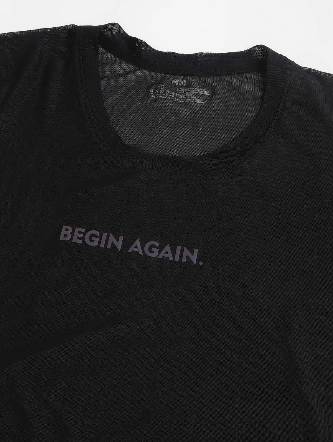 women black typographic round neck sport t-shirt - 21763383 -  Standard Image - 6