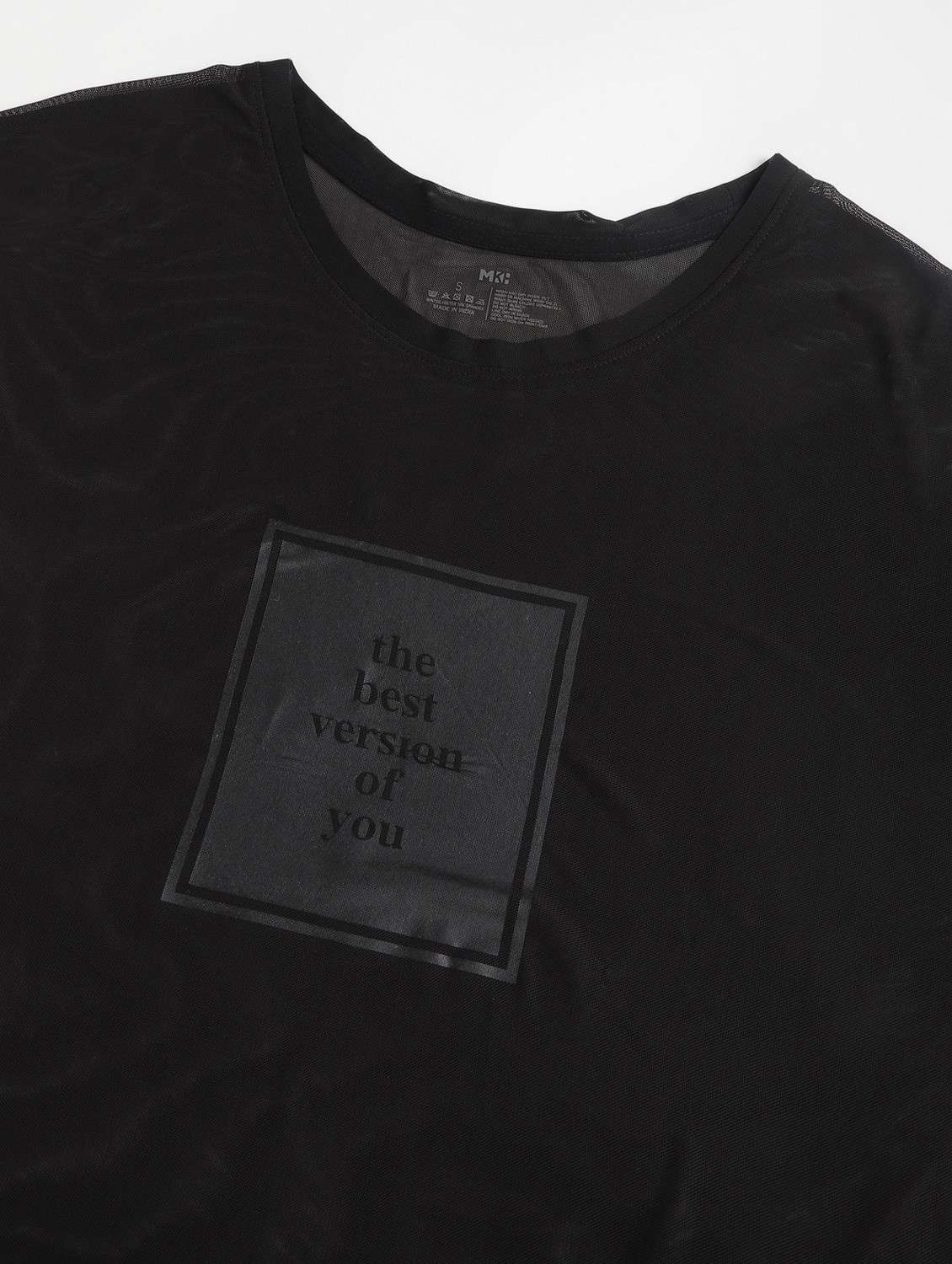 women black typographic round neck sport t-shirt - 21763391 - Standard Image - 6