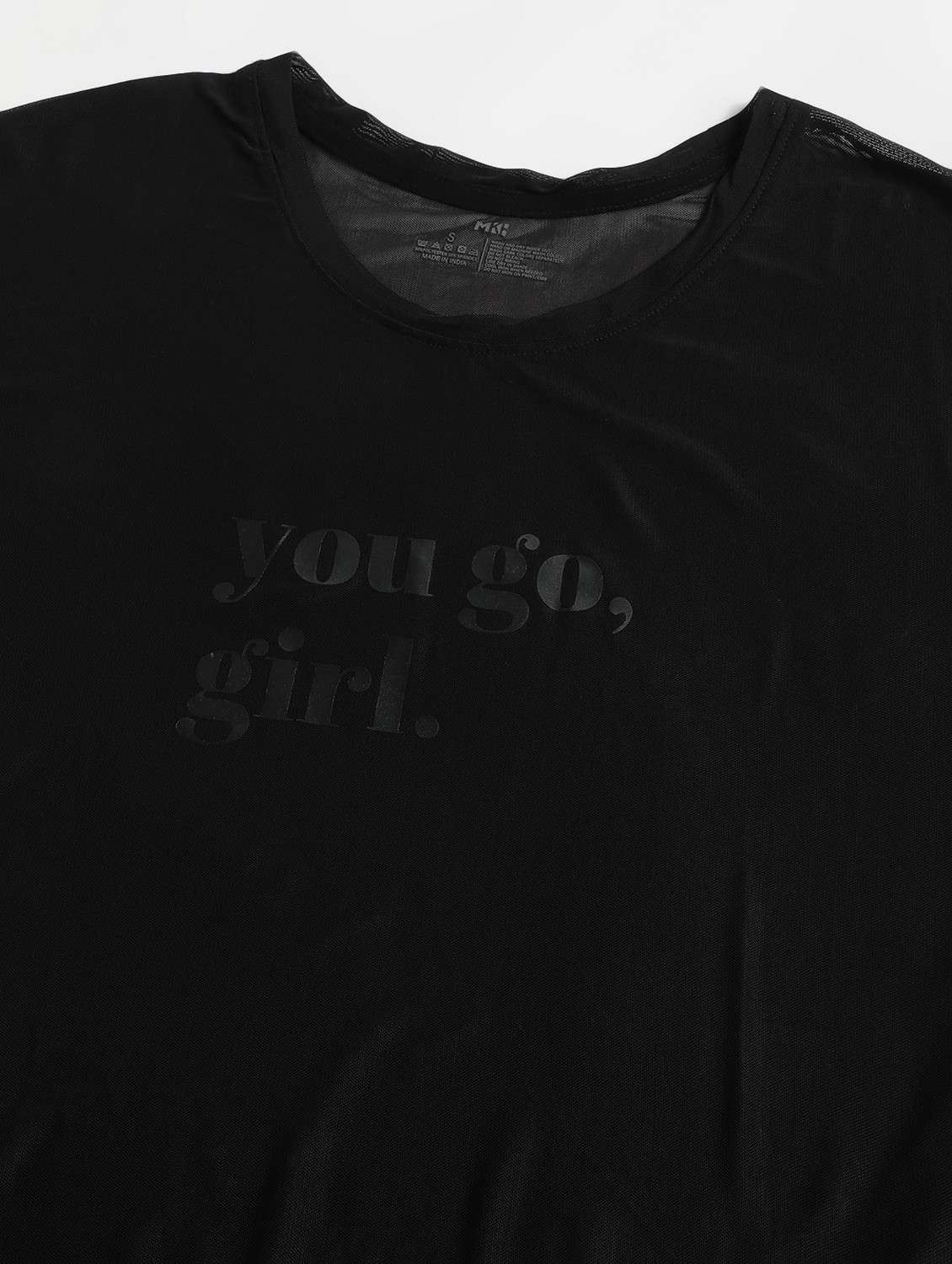 women typographic printed mesh sports t-shirt - 21763394 -  Standard Image - 6