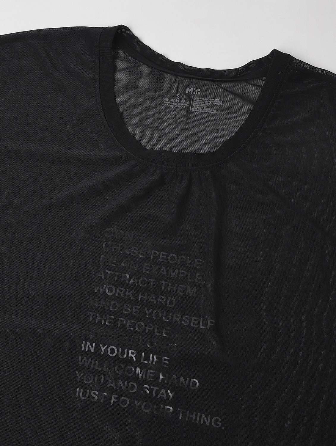 women typographic printed mesh sports t-shirt - 21763400 -  Standard Image - 6