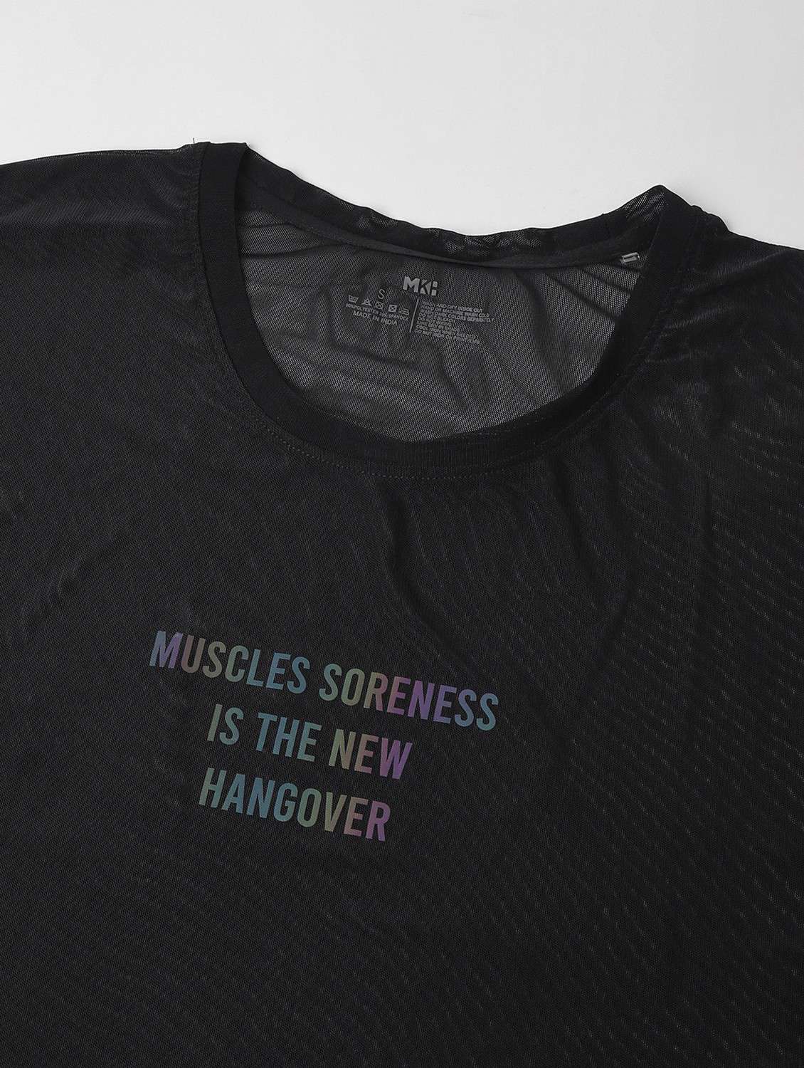 women black typographic round neck sport t-shirt - 21763402 -  Standard Image - 6