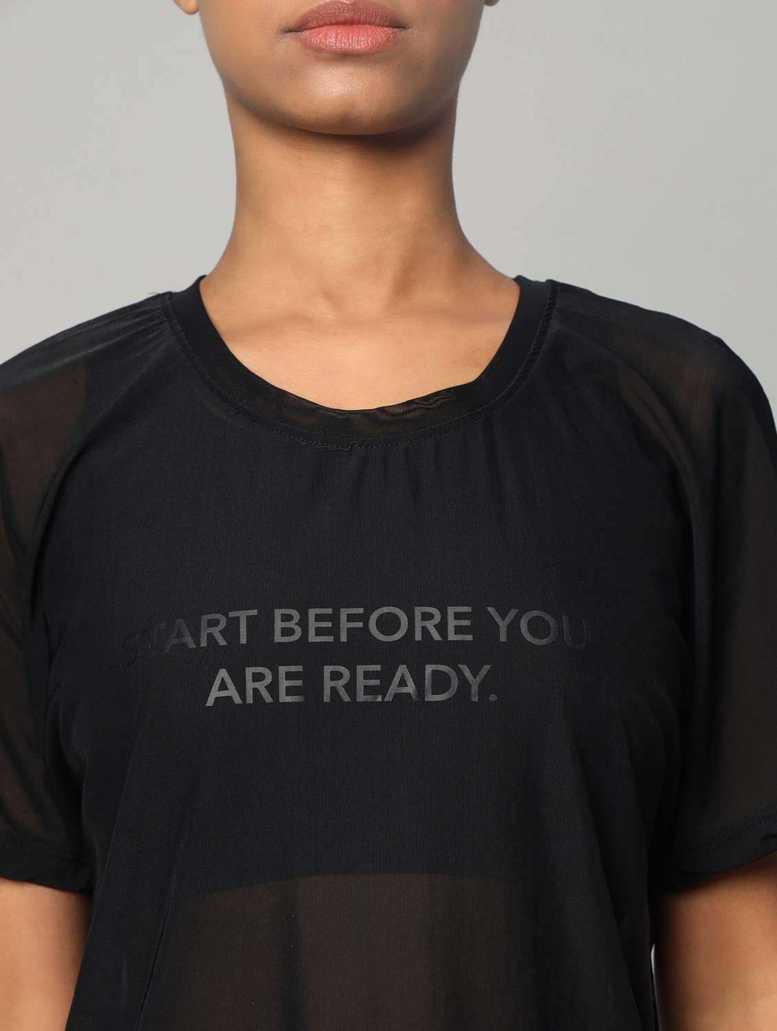 women typographic printed mesh sports t-shirt - 21763417 -  Standard Image - 6