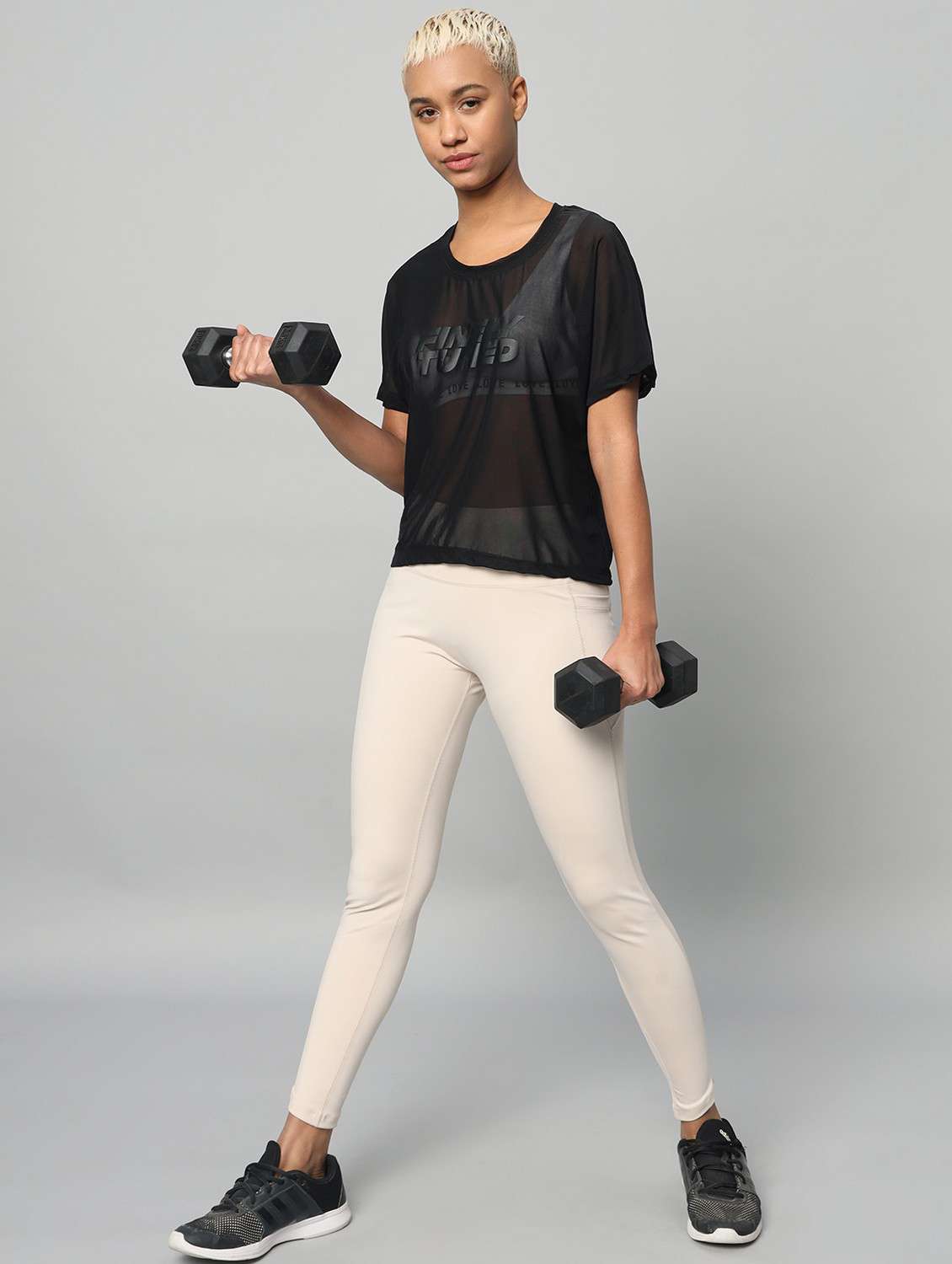 women typographic printed mesh sports t-shirt - 21763423 -  Standard Image - 4