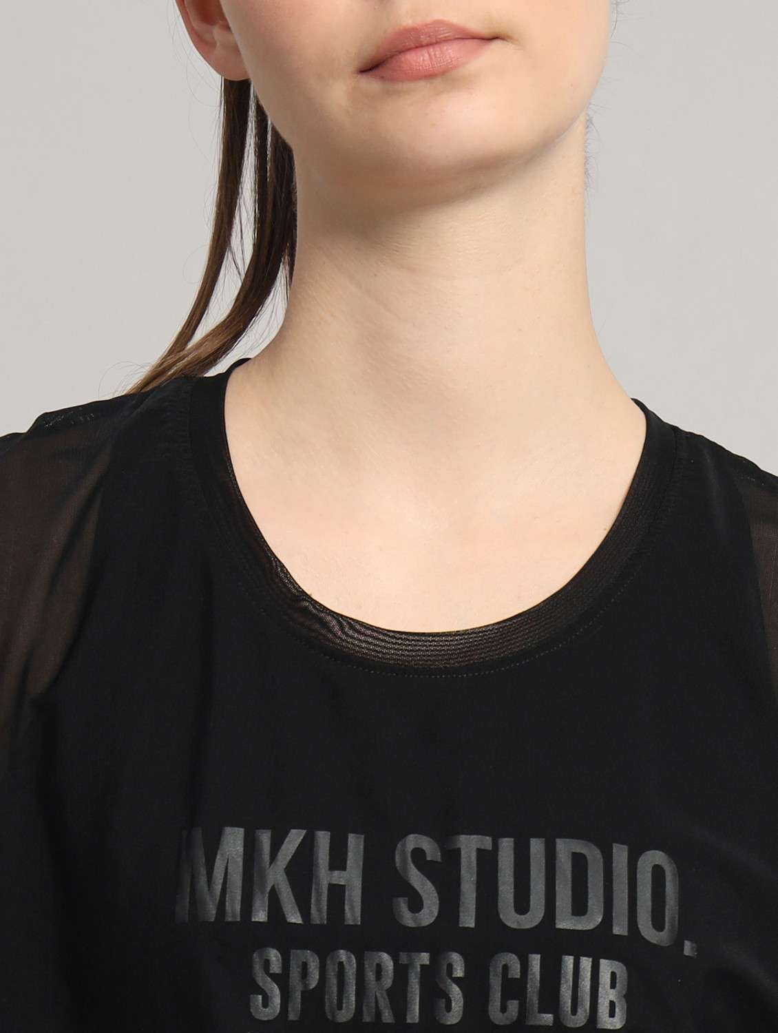 women typographic printed mesh sports t-shirt - 21763428 -  Standard Image - 6