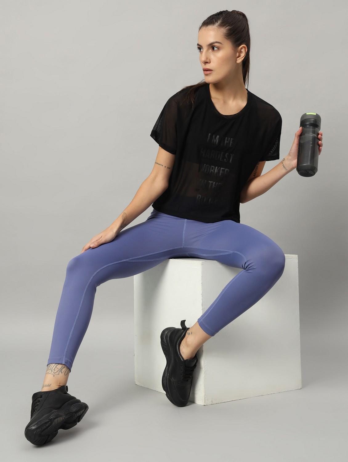 women typographic printed mesh sports t-shirt - 21763435 - Standard Image - 4