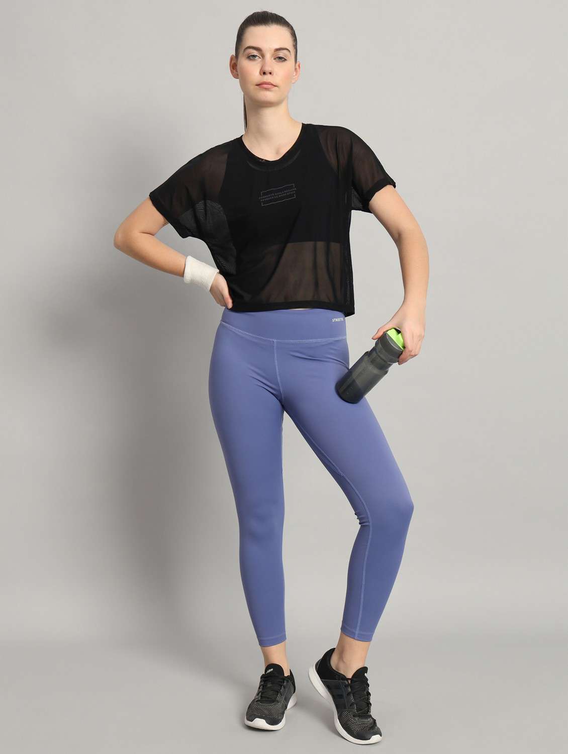 women typographic printed mesh sports t-shirt - 21763444 -  Standard Image - 4