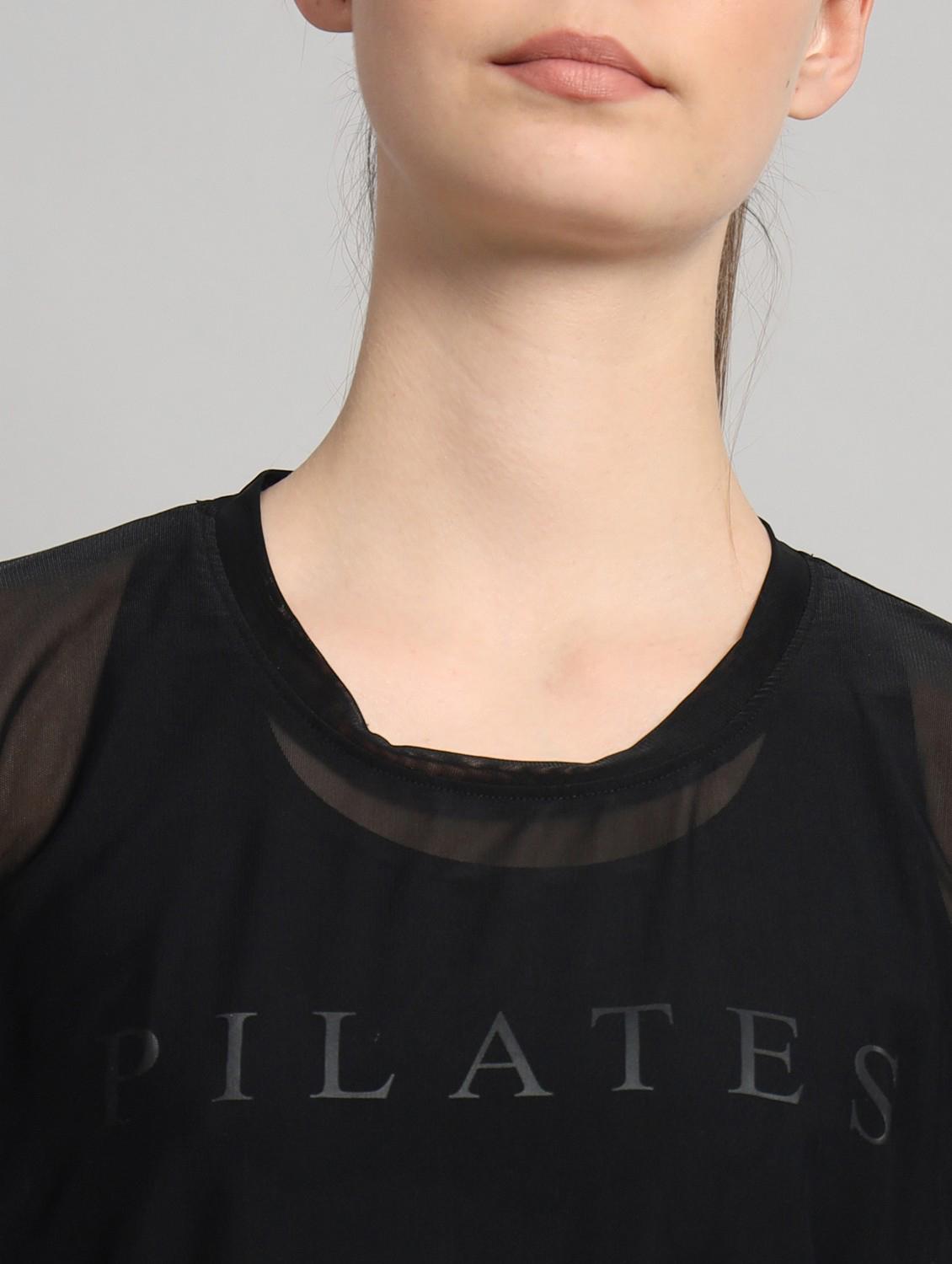 women black typographic round neck sport t-shirt - 21763447 - Standard Image - 6