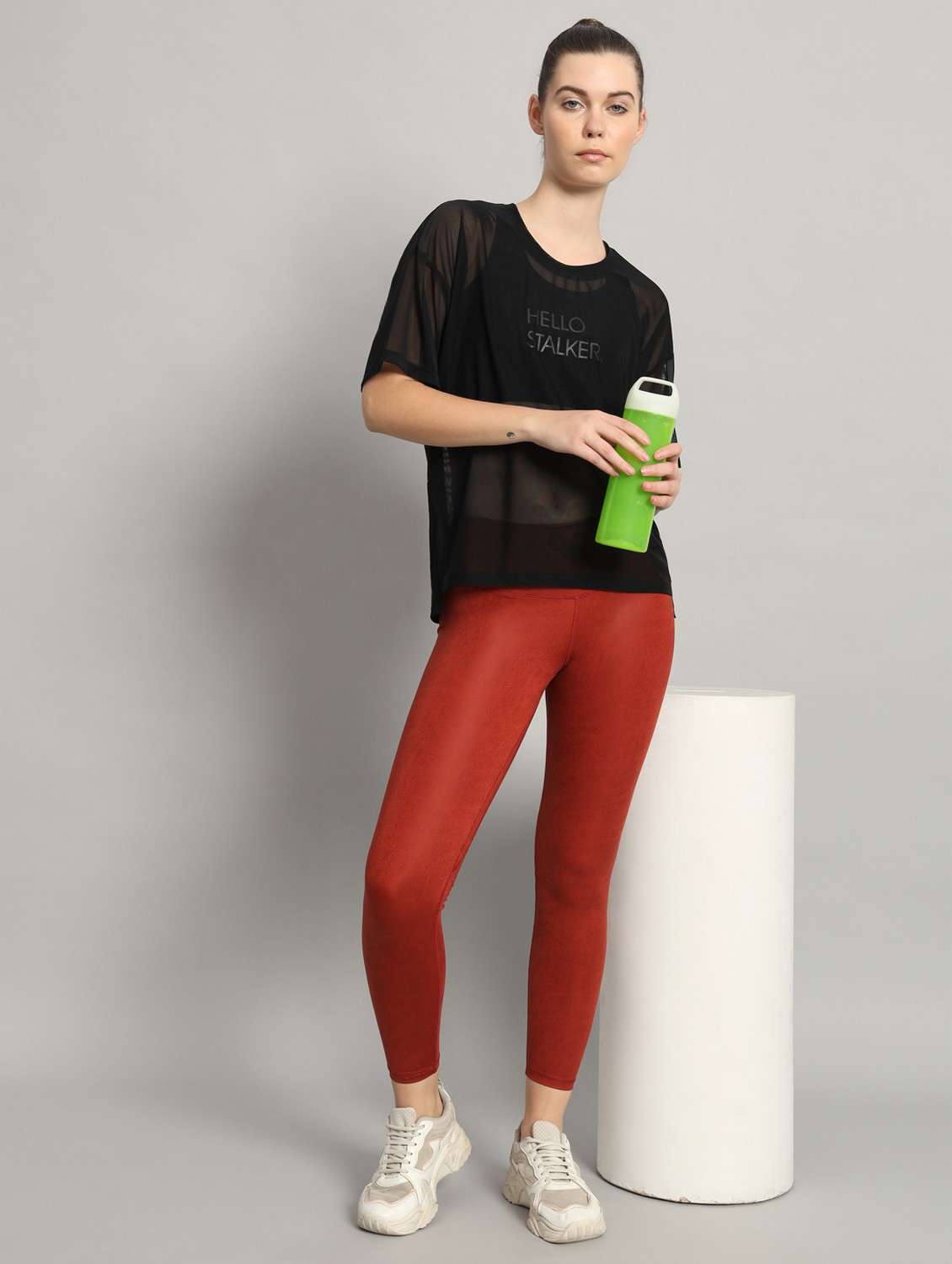 women typographic printed mesh sports t-shirt - 21763454 -  Standard Image - 4