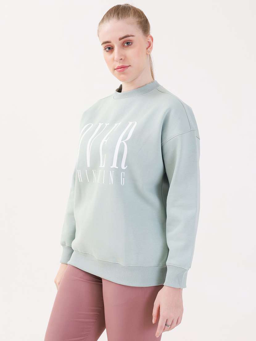 women printed long sleeves oversized sweatshirt - 21764123 -  Standard Image - 1