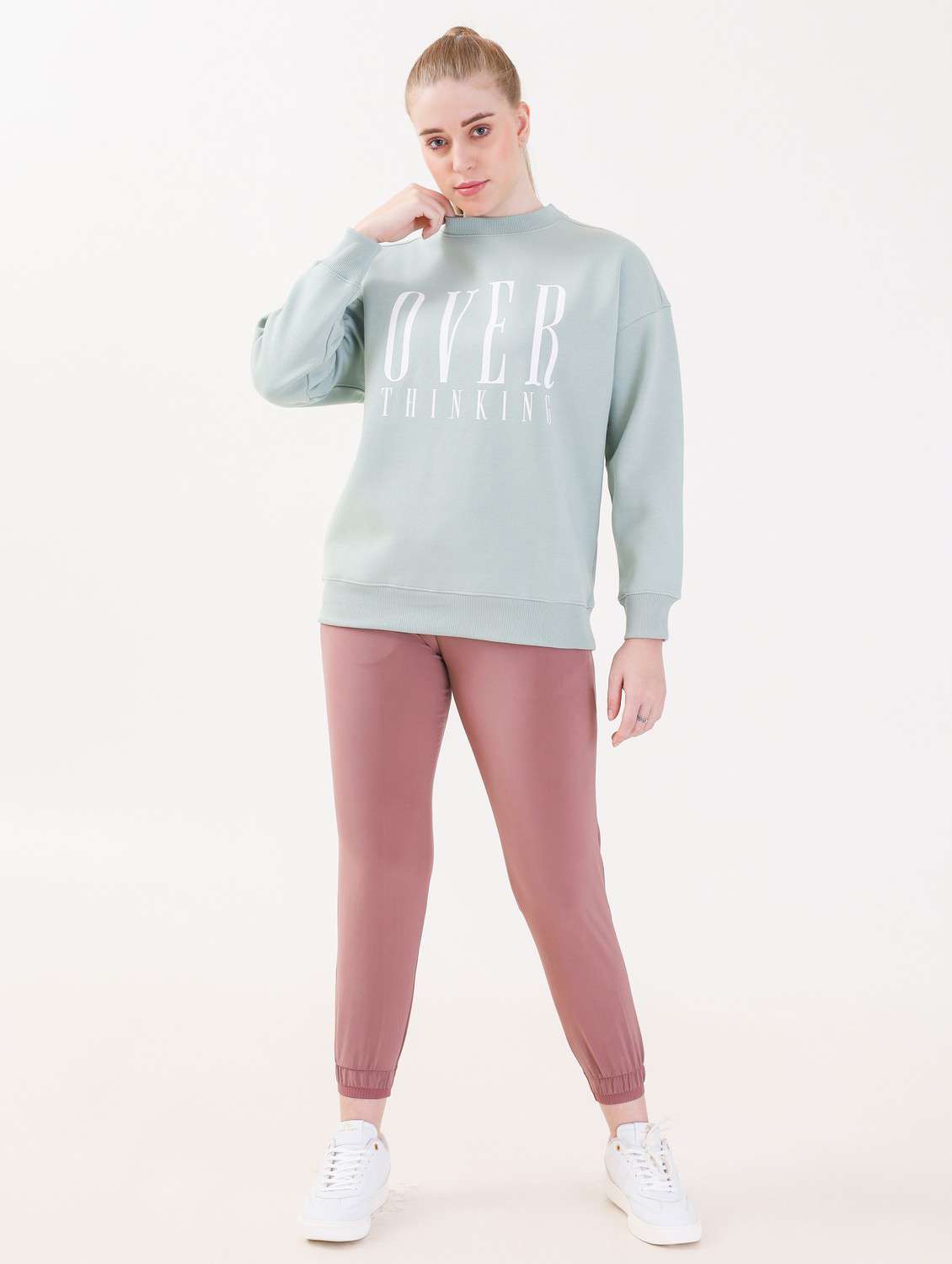 women printed long sleeves oversized sweatshirt - 21764123 -  Standard Image - 4