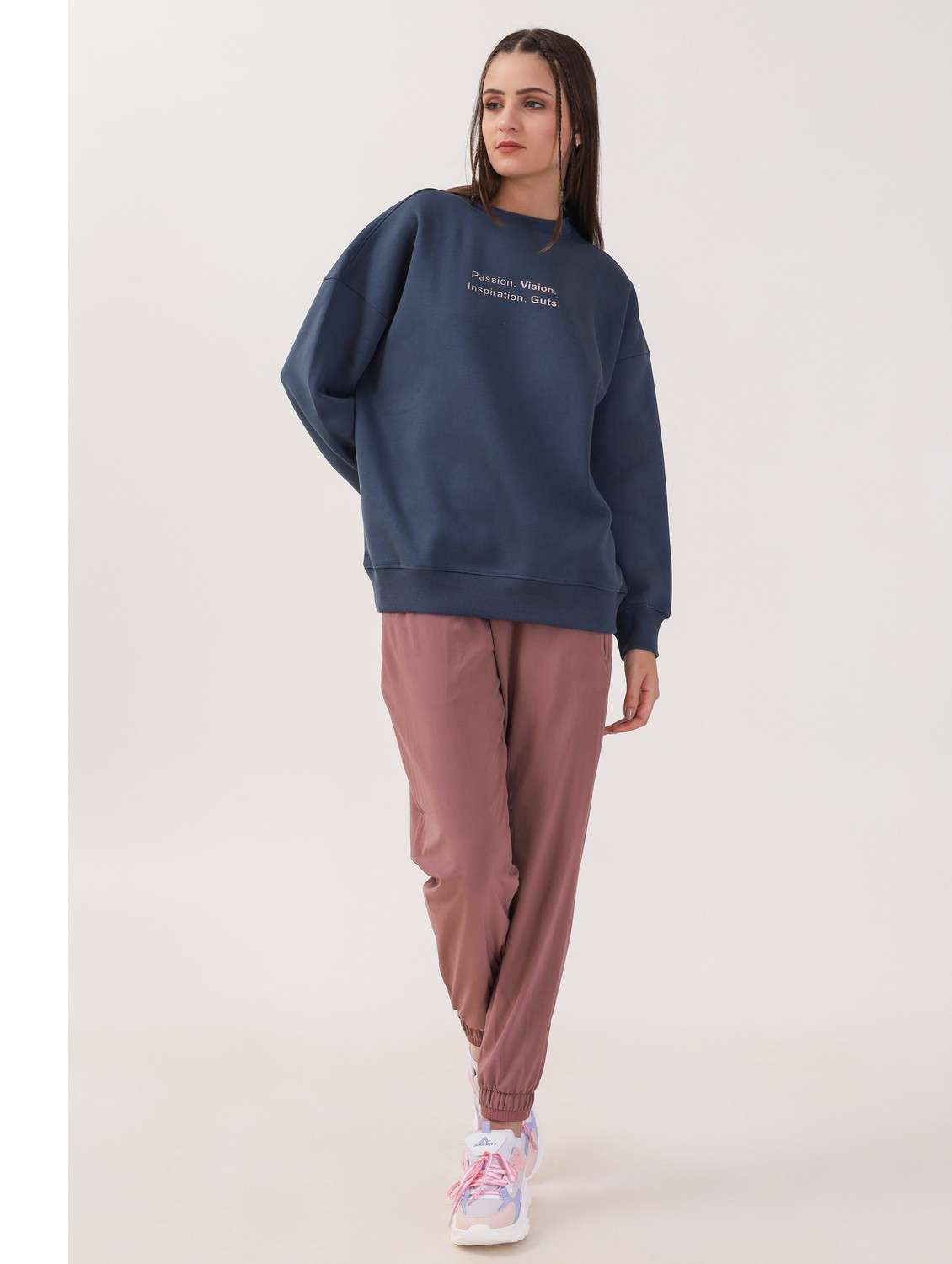 women printed long sleeves oversized sweatshirt - 21764129 -  Standard Image - 4