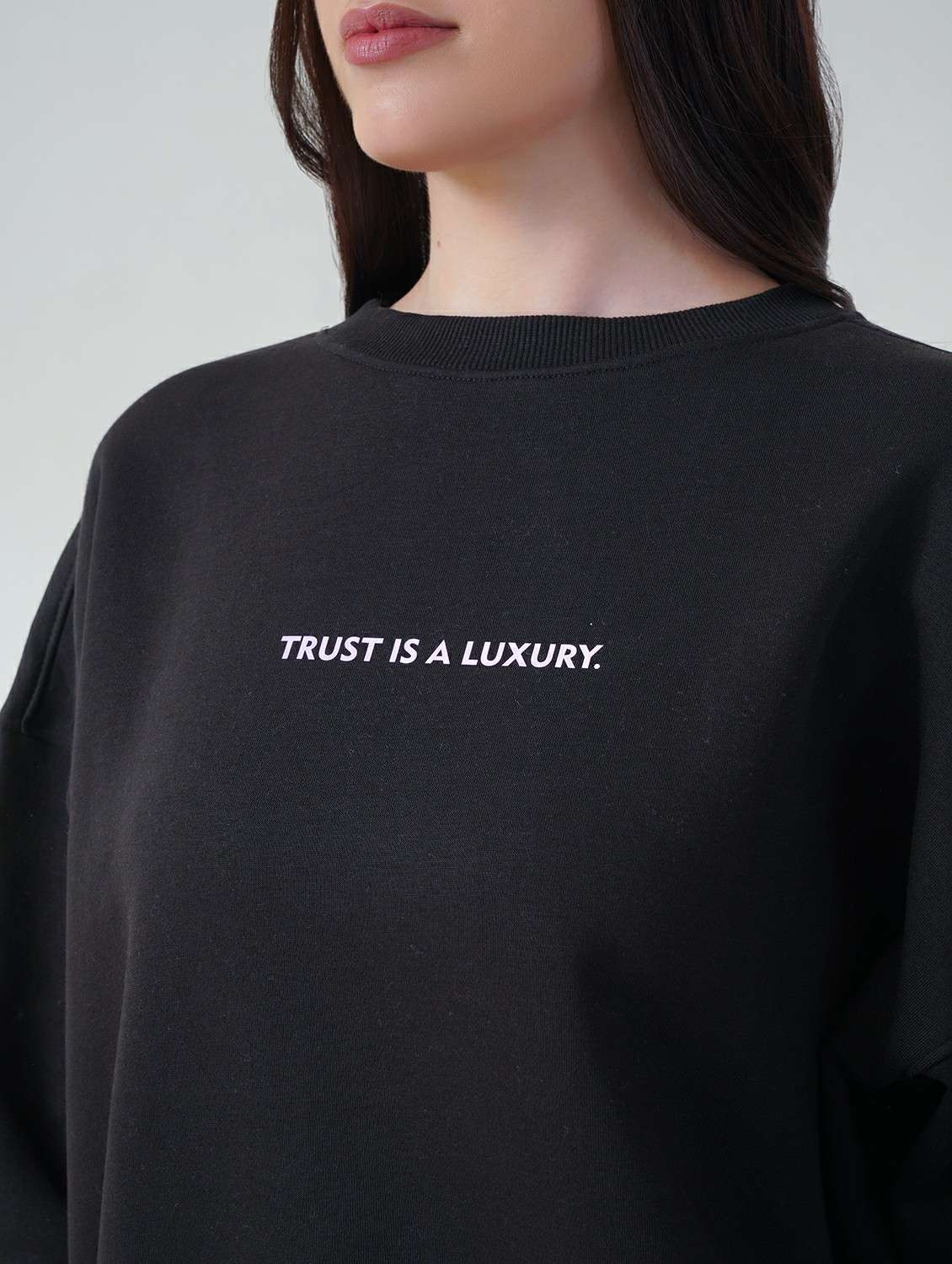 women printed long sleeve oversized sweatshirt - 21764131 -  Standard Image - 4