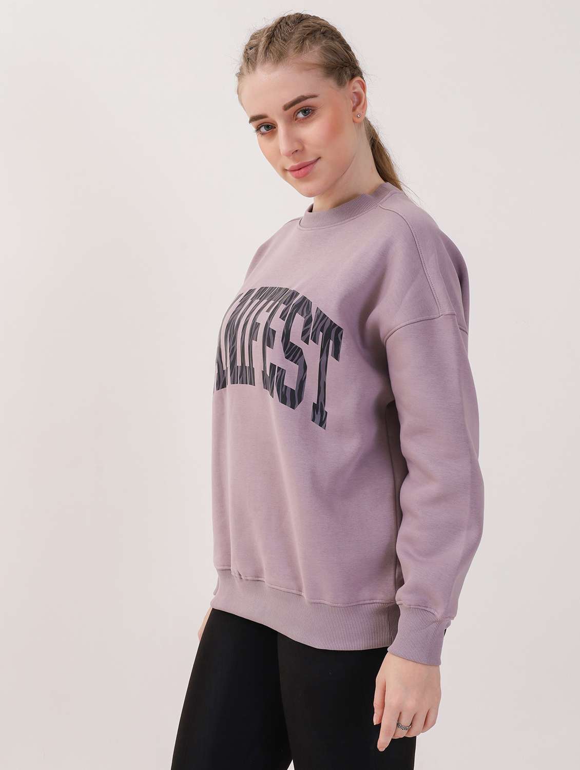 women long sleeve oversized sweatshirt - 21764140 -  Standard Image - 1