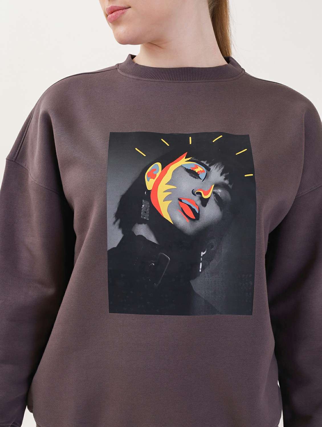women long sleeve oversized sweatshirt - 21764146 -  Standard Image - 4