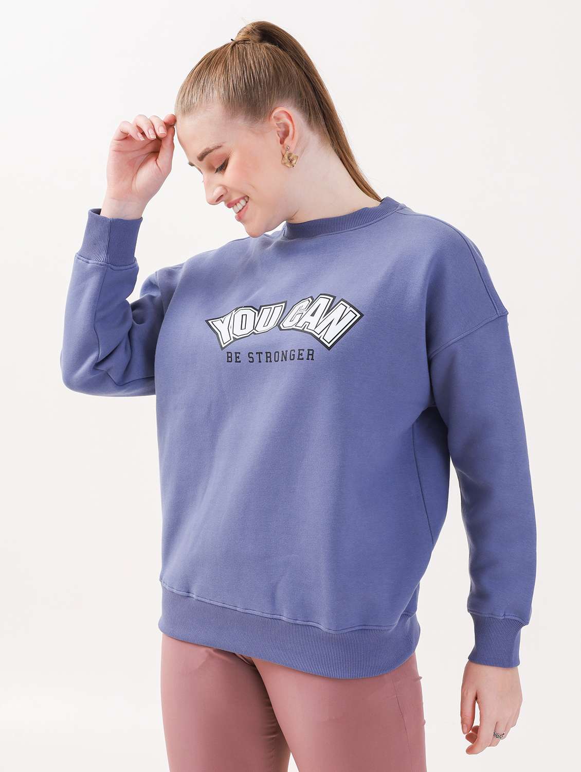women long sleeve oversized sweatshirt - 21764147 -  Standard Image - 1